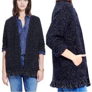 MADEWELL‎ MARLED FRINGE CARDIGAN SWEATER | SZ L